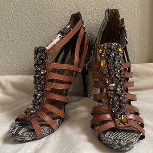 Sam Edelman | Brown | Animal print | Zip Up | High Heels | Size: 8.5